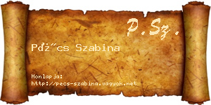 Pécs Szabina névjegykártya
